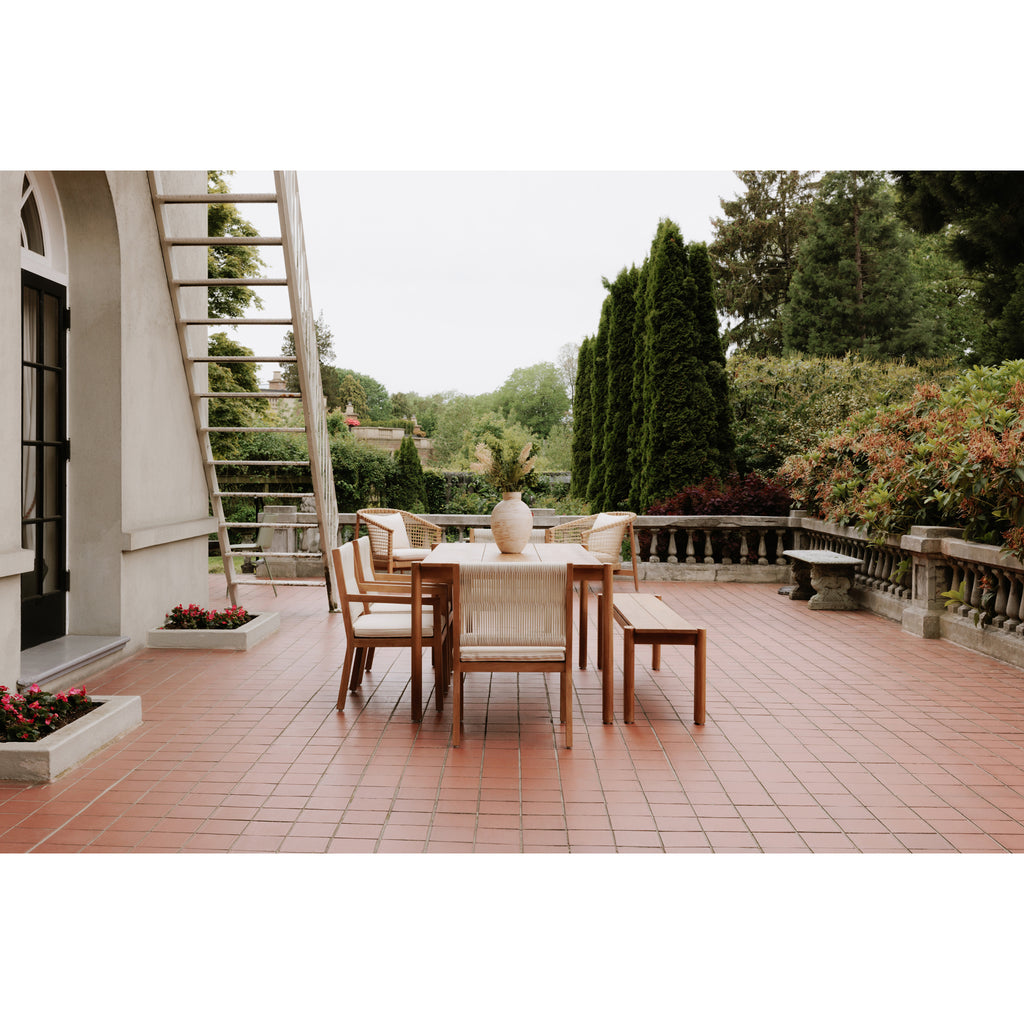 Tempo Outdoor Dining Bench Natural