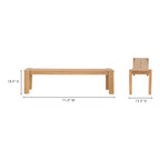 Tempo Outdoor Dining Bench Natural