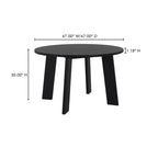 Delta Round Outdoor Dining Table Black