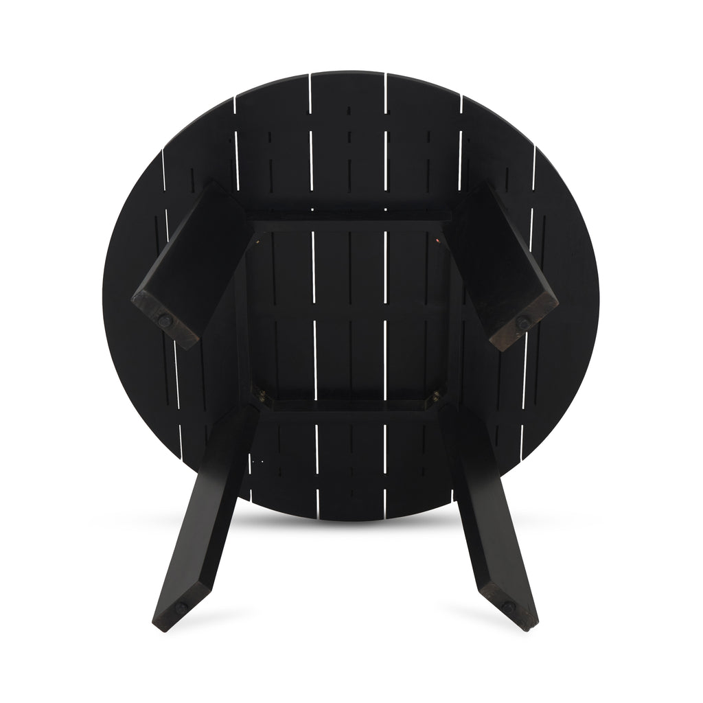 Delta Round Outdoor Dining Table Black
