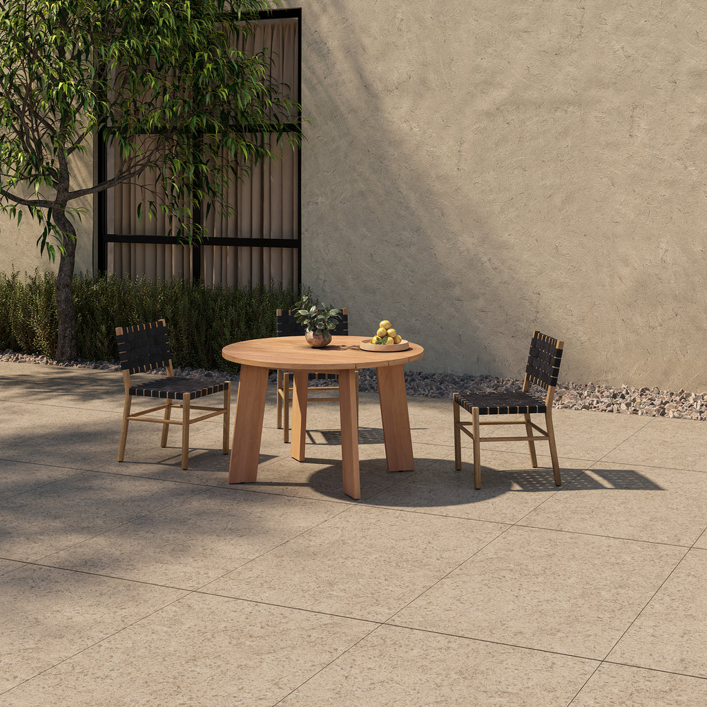 Delta Round Outdoor Dining Table Natural