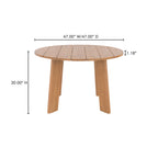 Delta Round Outdoor Dining Table Natural