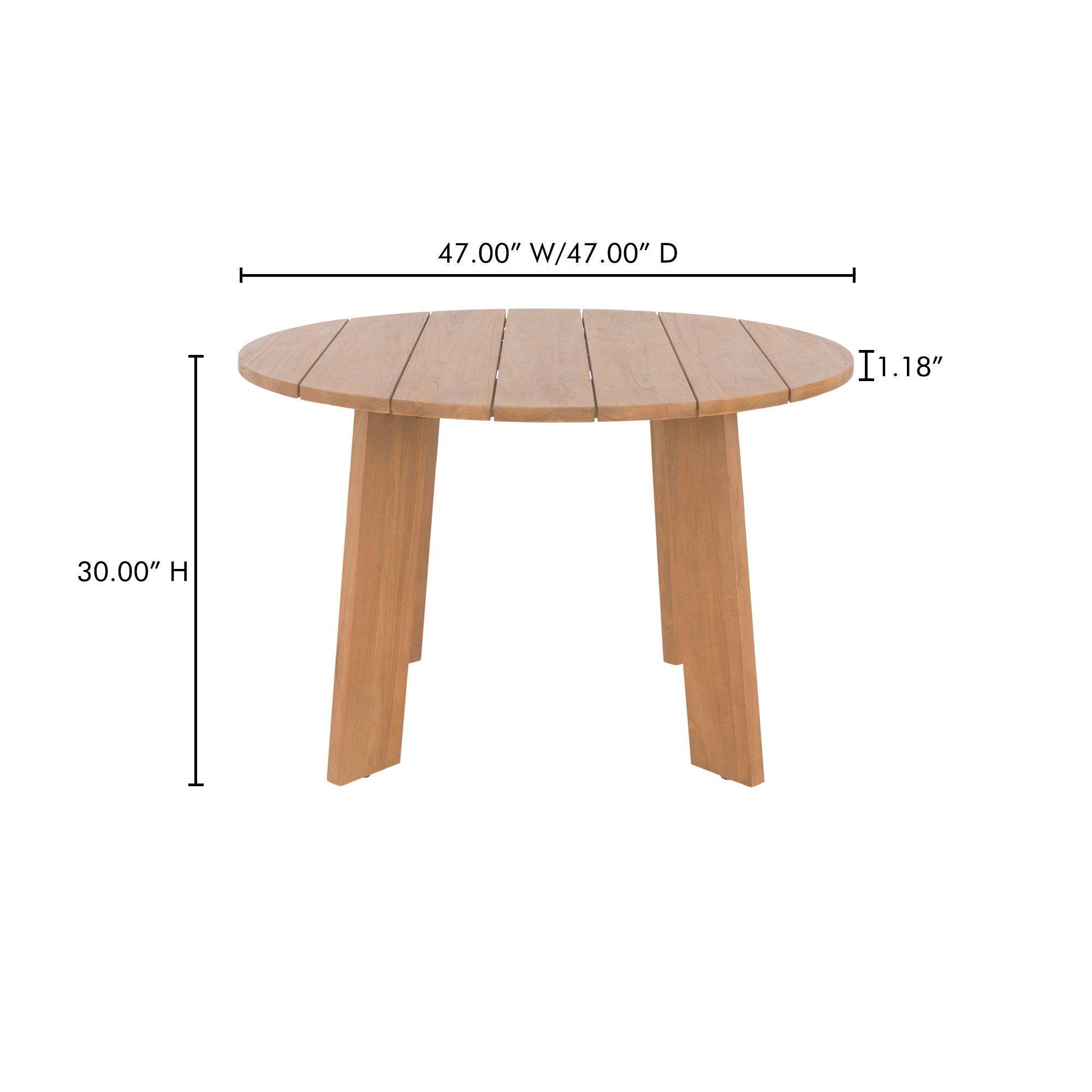Delta Round Outdoor Dining Table Natural