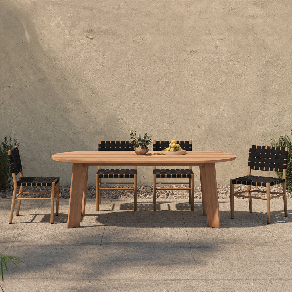 Delta Oval Outdoor Dining Table Natural