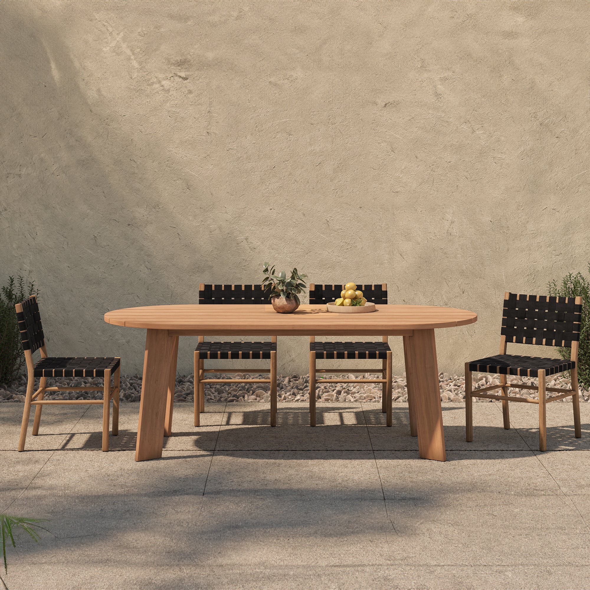 Delta Oval Outdoor Dining Table Natural