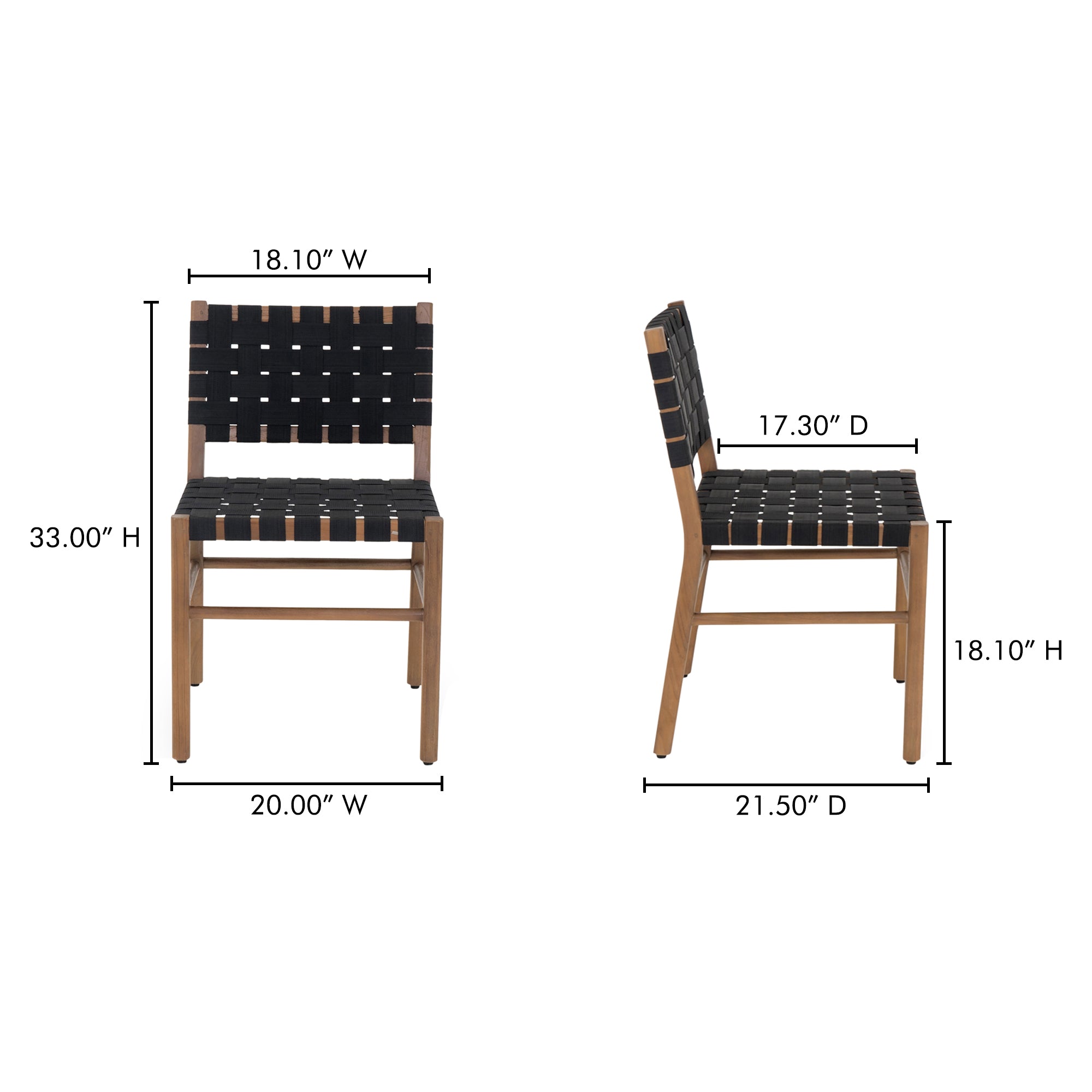 Mira Outdoor Dining Chair Black