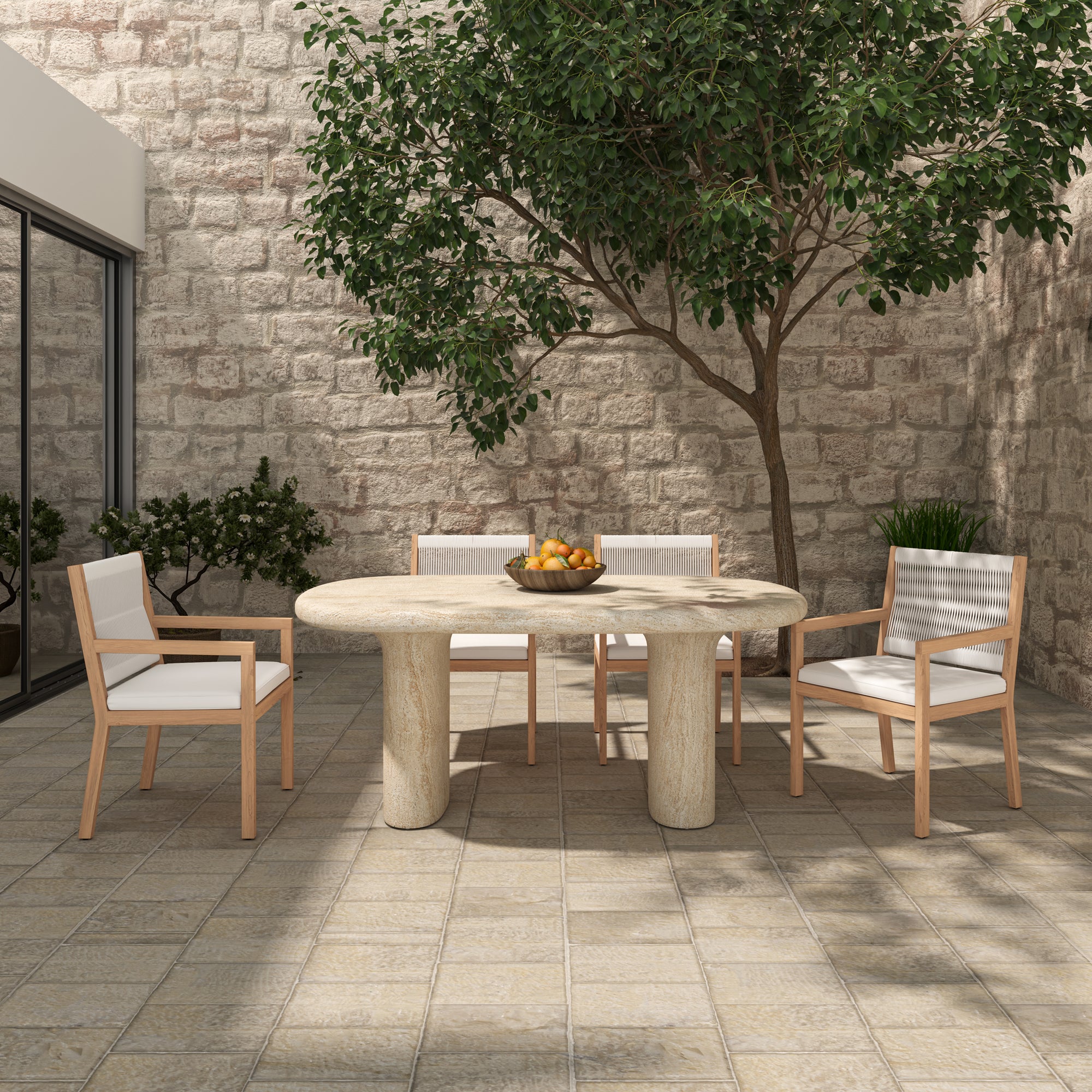 Luce Outdoor Dining Chair Natural