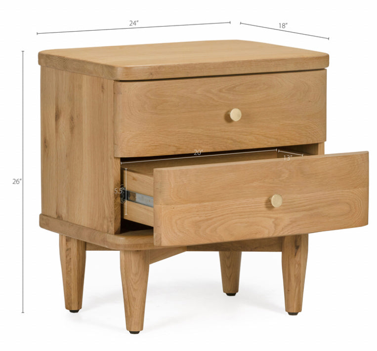 Zadock Nightstand (Natural)—Project Acqua (Special Pricing Procurement)