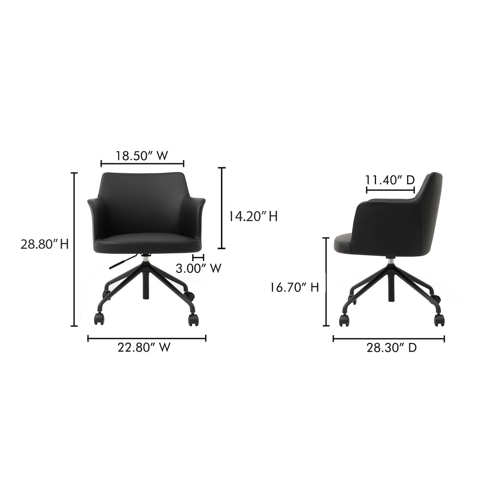 Morris Office Chair PVC Black