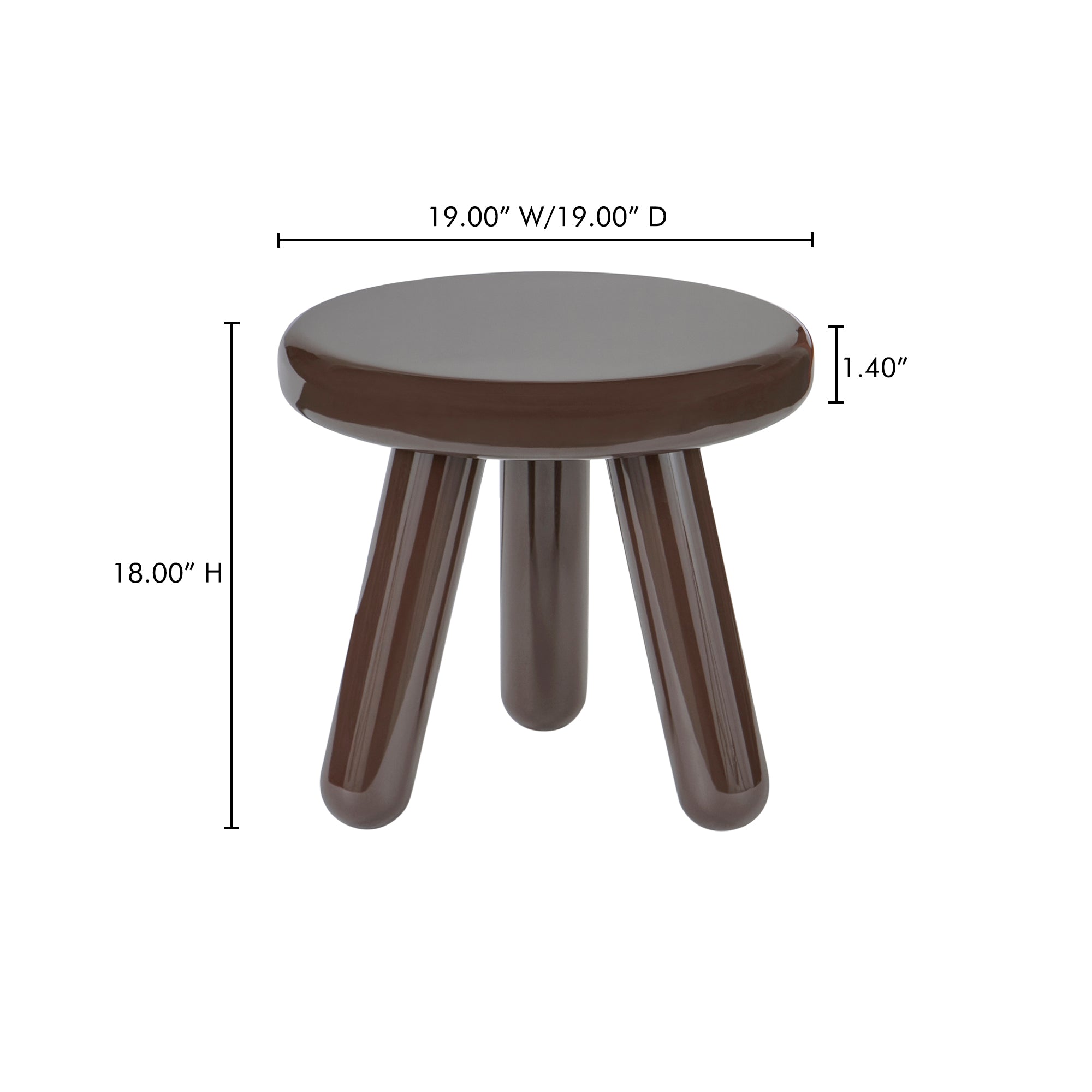 Joy Accent Table Dark Brown Lacquer