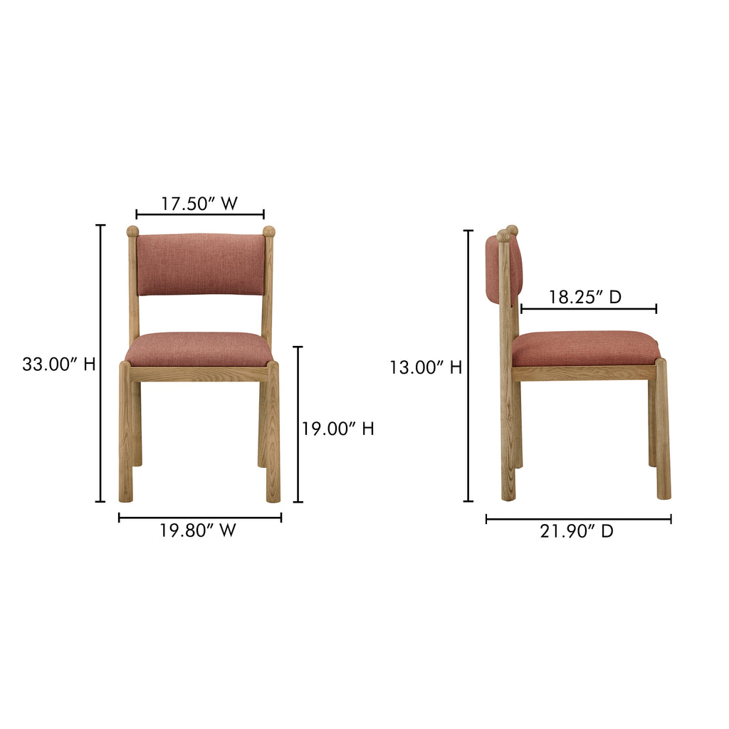 Villetta Dining Chair Deep Pink - Set Of Two