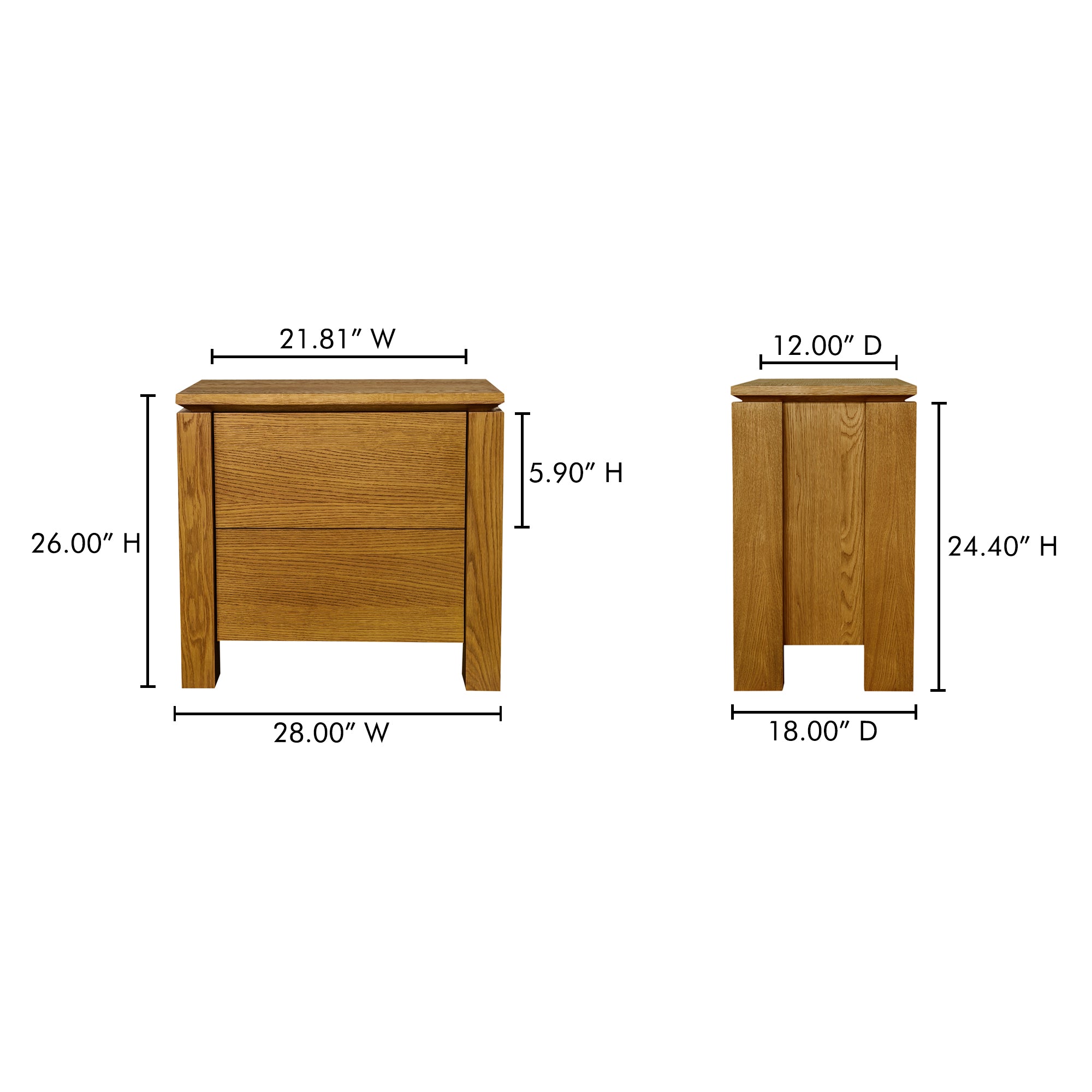 Brook Nightstand Country Oak