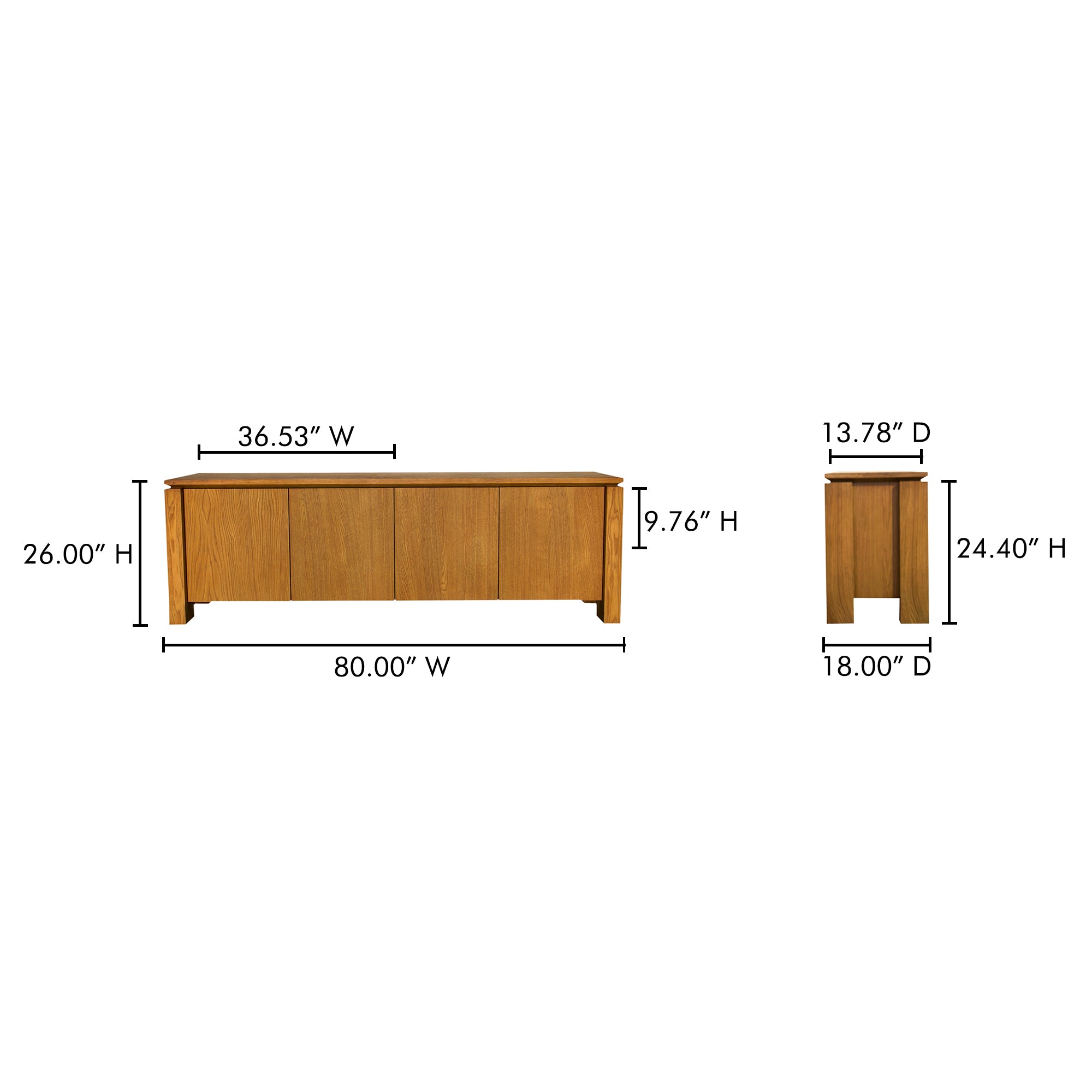 Brook Media Unit Country Oak