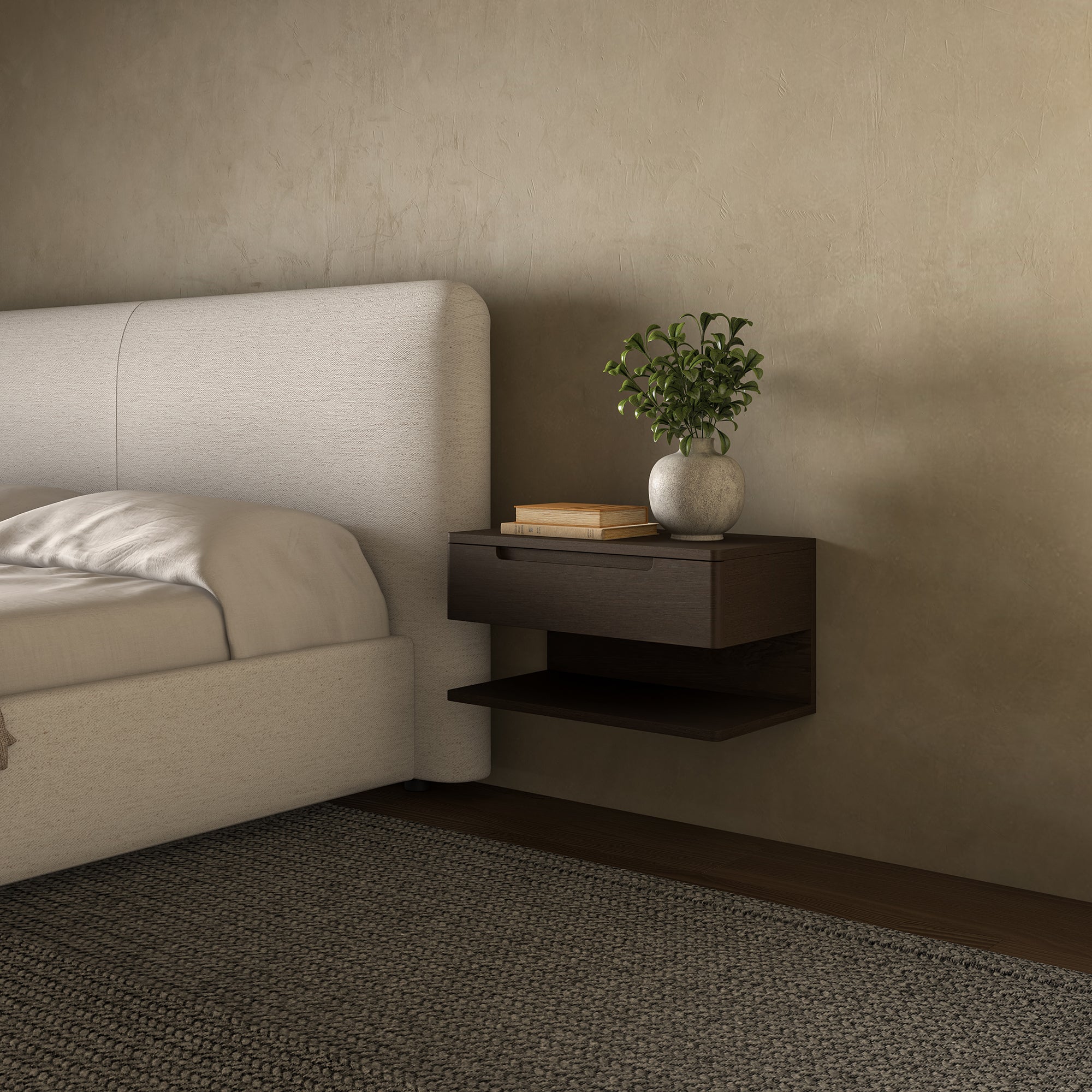 Jonah Floating Nightstand Dark Brown