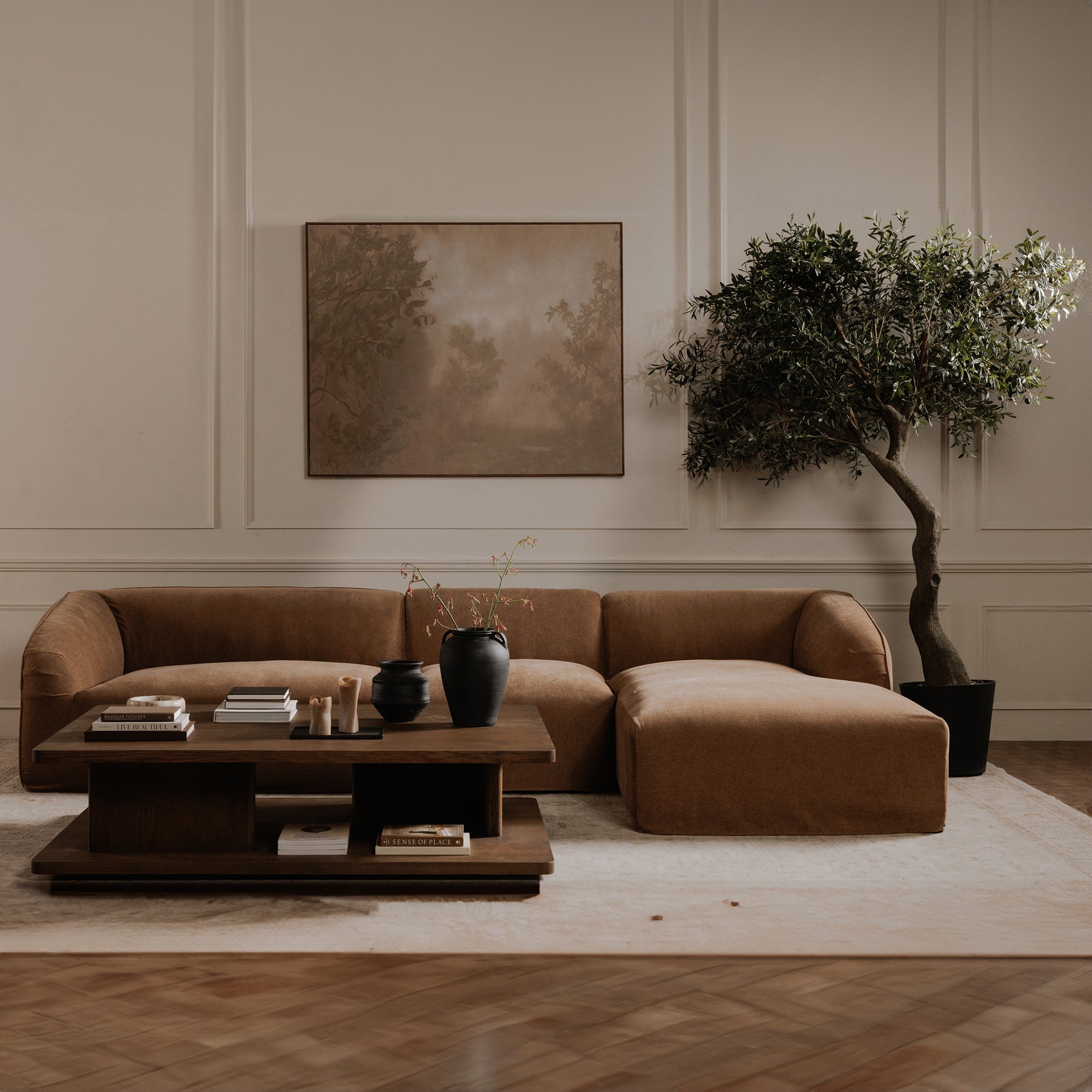 Casey Large Coffee Table Dark Brown