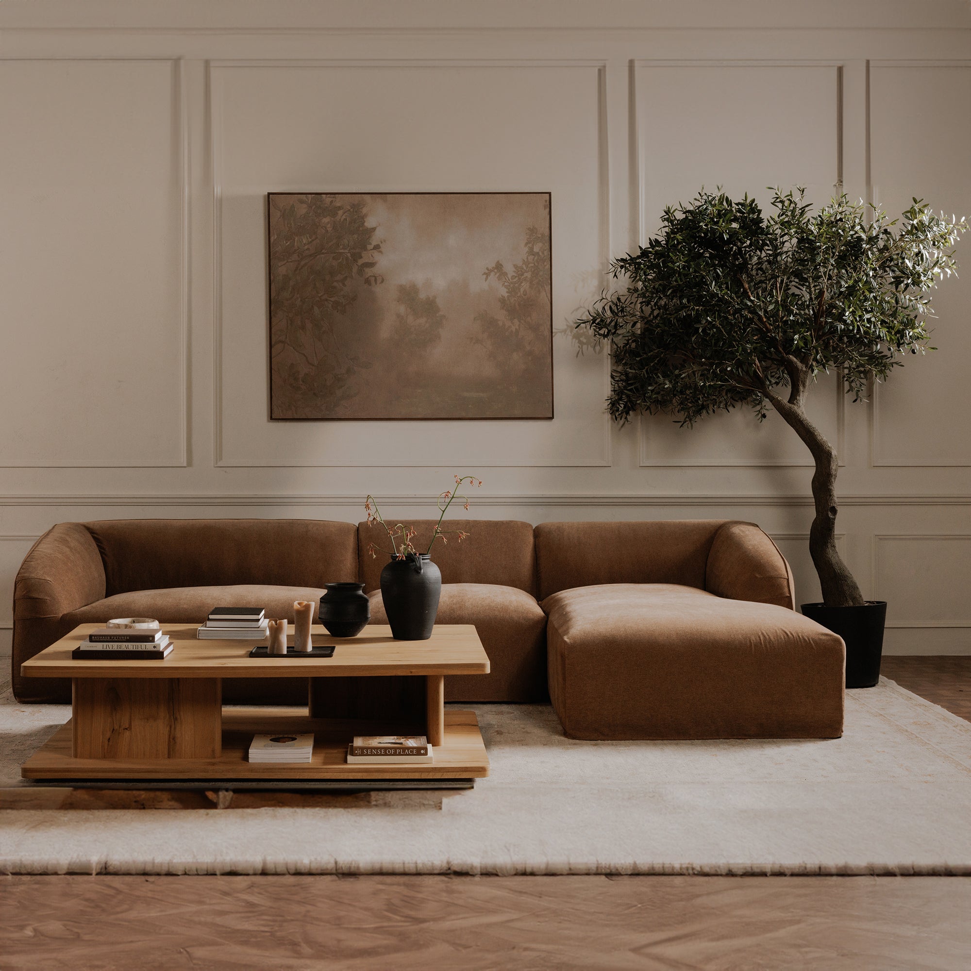 Casey Large Coffee Table Rustic Oak