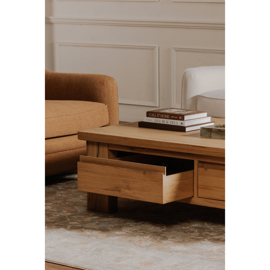 Graham Storage Coffee Table Rustic Oak