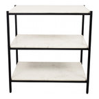 Trine Nightstand White Marble