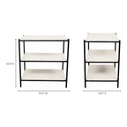 Trine Nightstand White Marble