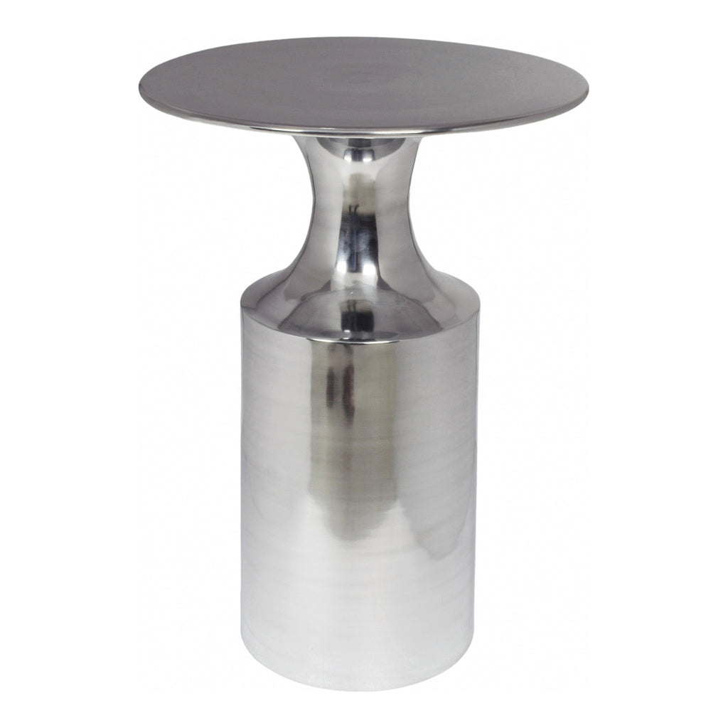 Rassa Accent Table Polished Silver
