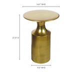Rassa Accent Table Polished Zinc
