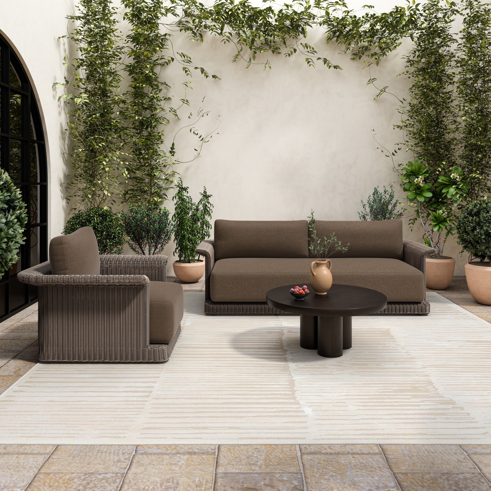 Logan Outdoor Coffee table Black