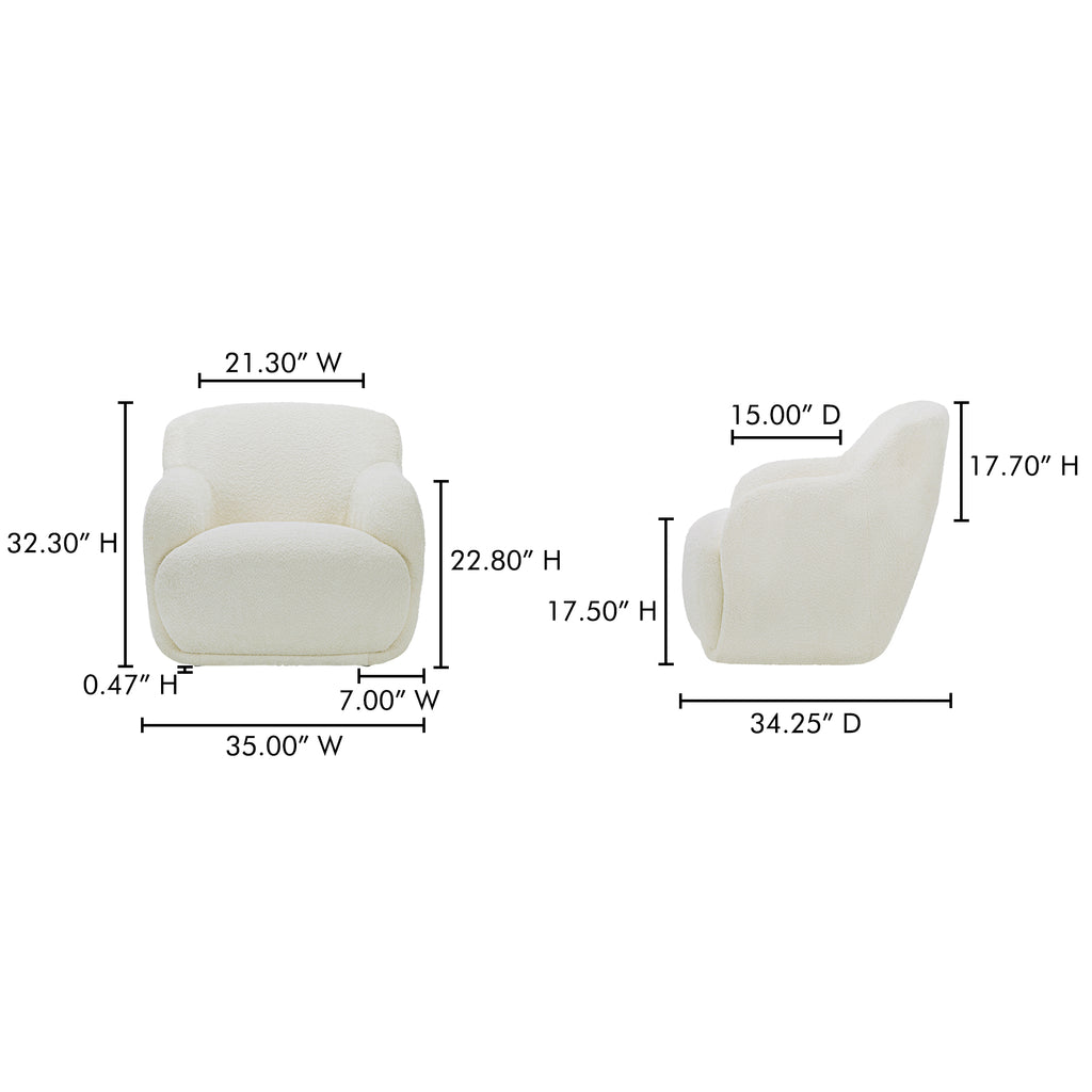 Stevie Lounge Chair Cream
