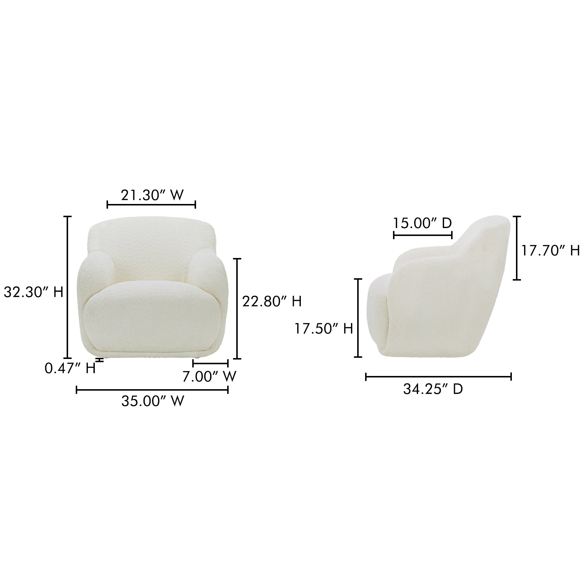 Stevie Lounge Chair Cream