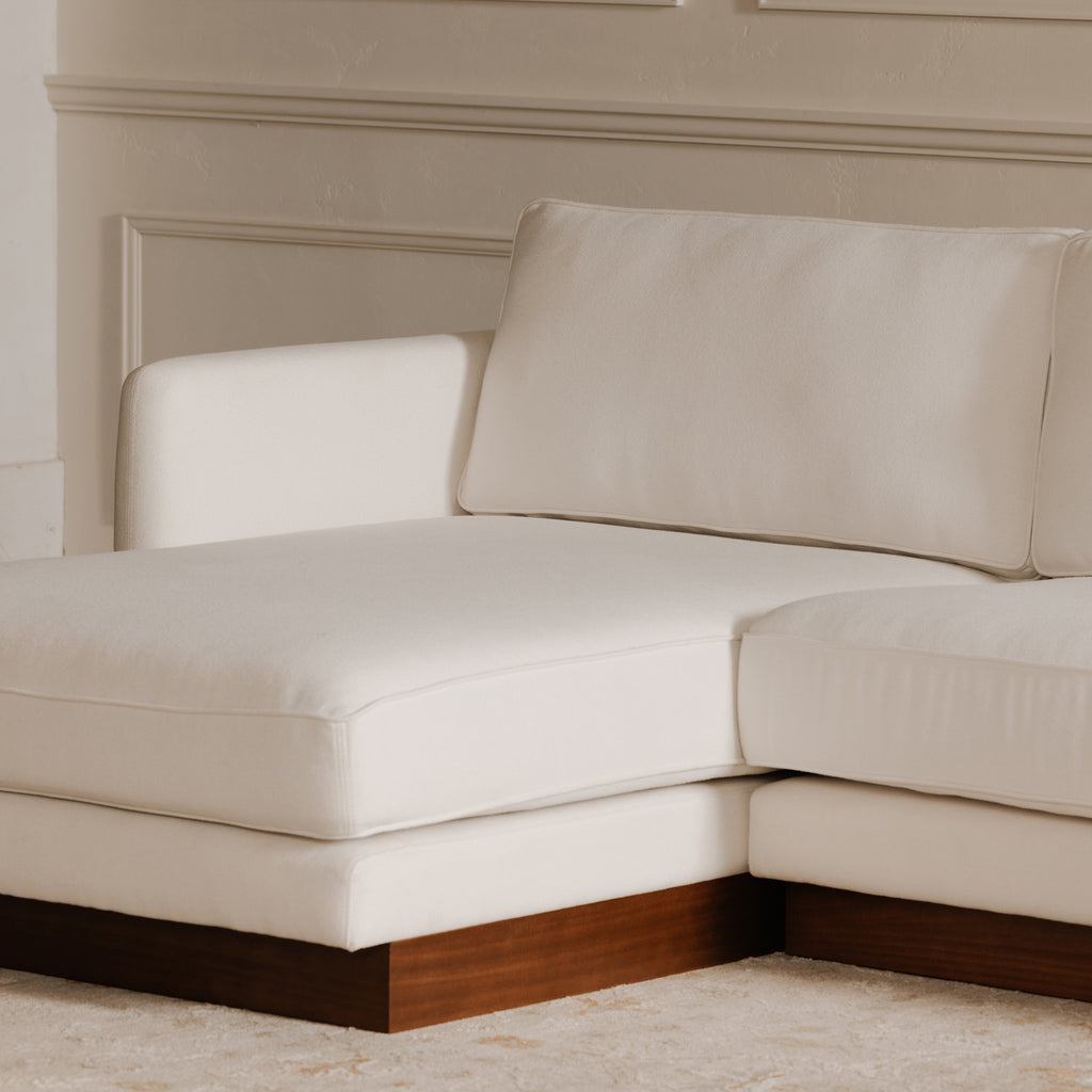 Vernon Left Sectional White