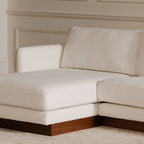 Vernon Left Sectional White