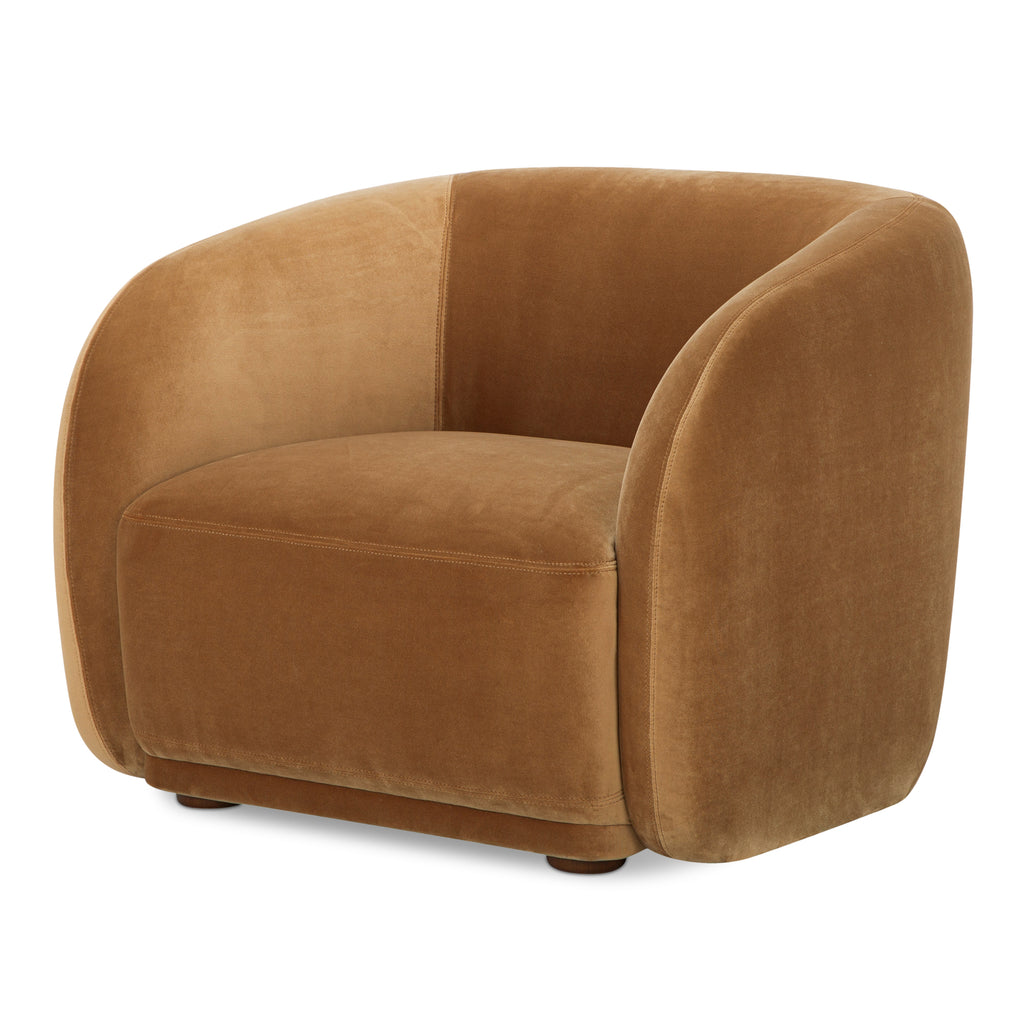 Faye Accent Chair Tan Faux Mohair