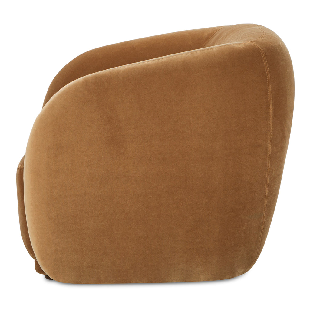 Faye Accent Chair Tan Faux Mohair