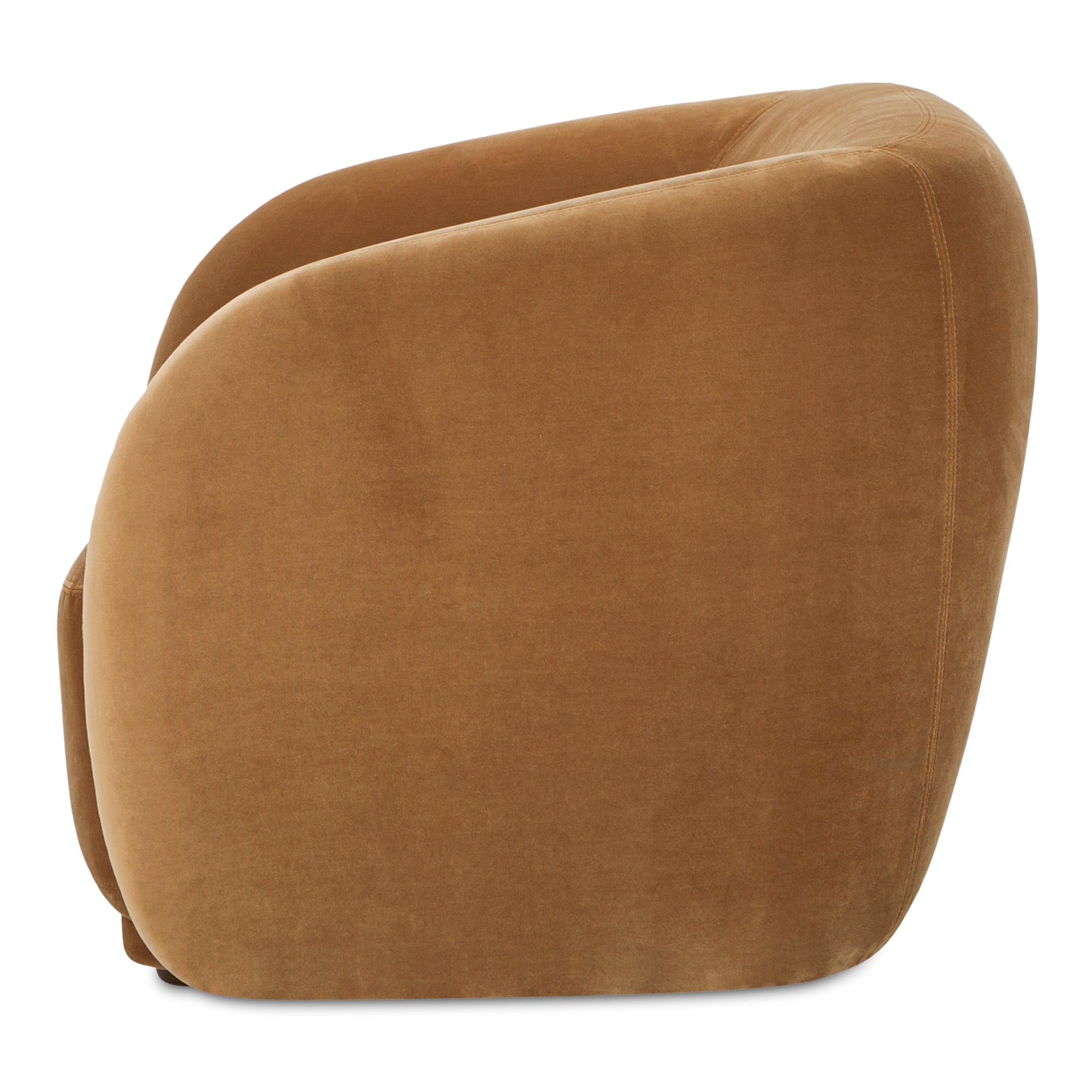Faye Accent Chair Tan Faux Mohair