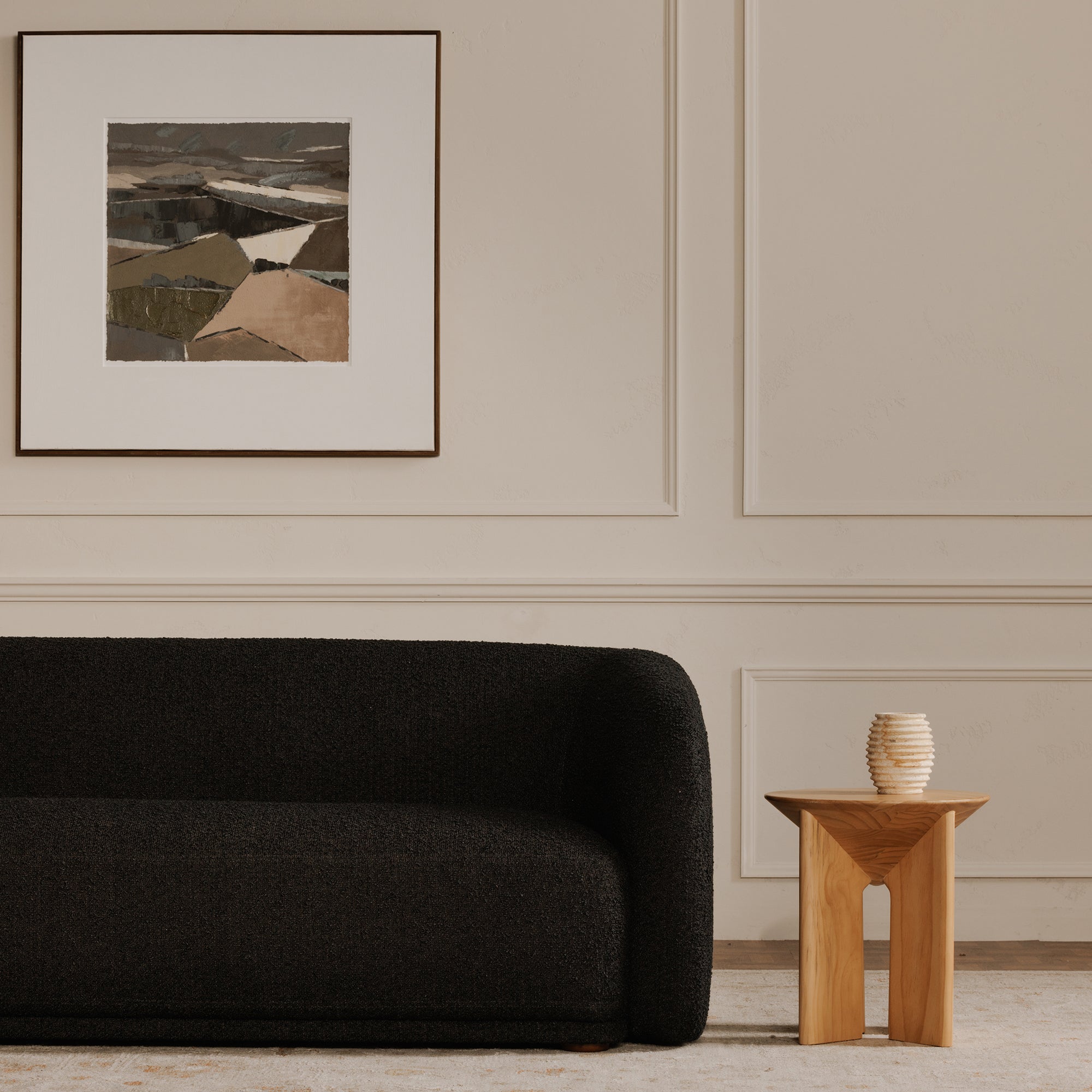 Faye Sofa Black Boucle