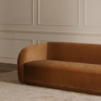 Faye Sofa Tan Faux Mohair