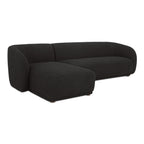 Faye Left Sectional Black Boucle