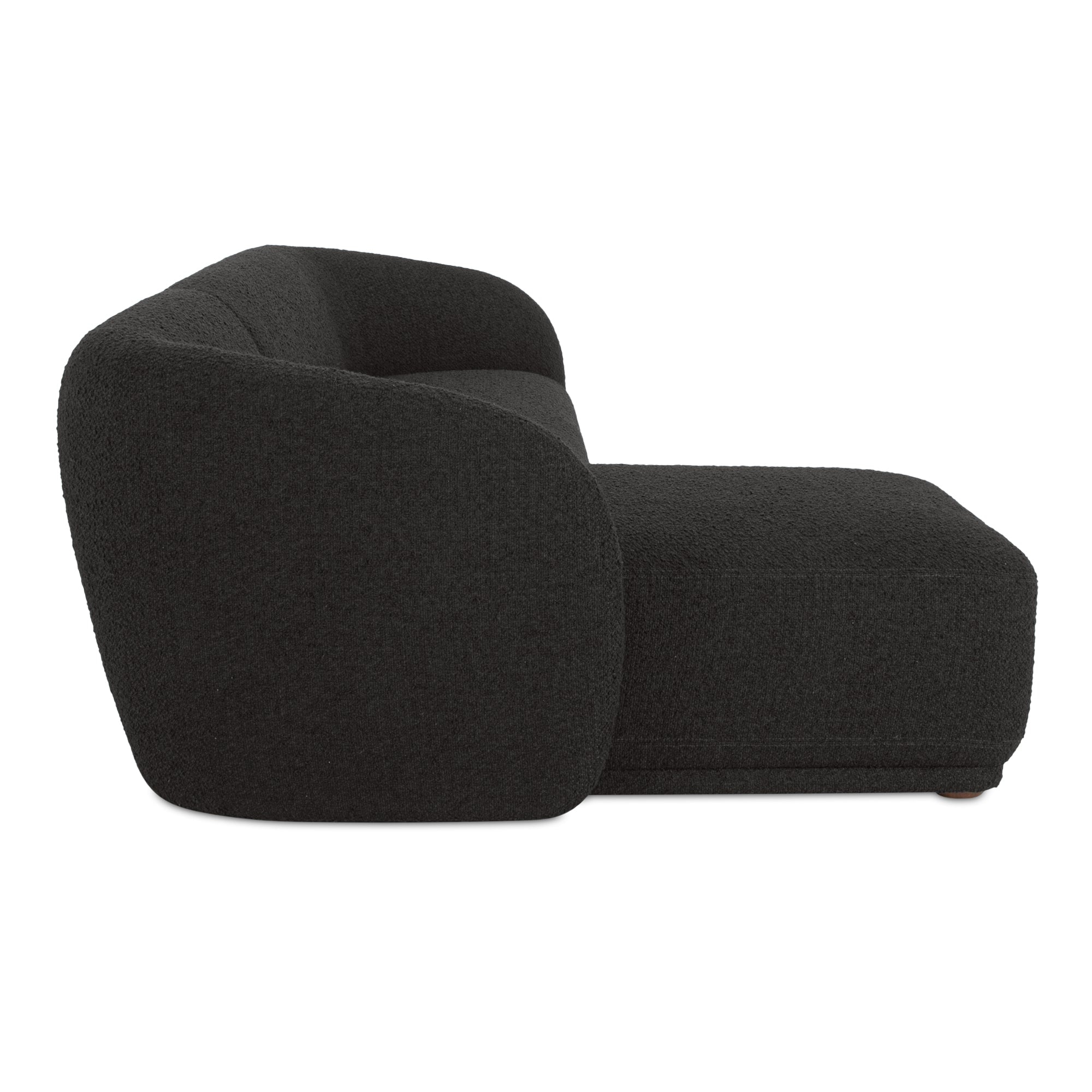 Faye Left Sectional Black Boucle