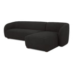 Faye Right Sectional Black Boucle