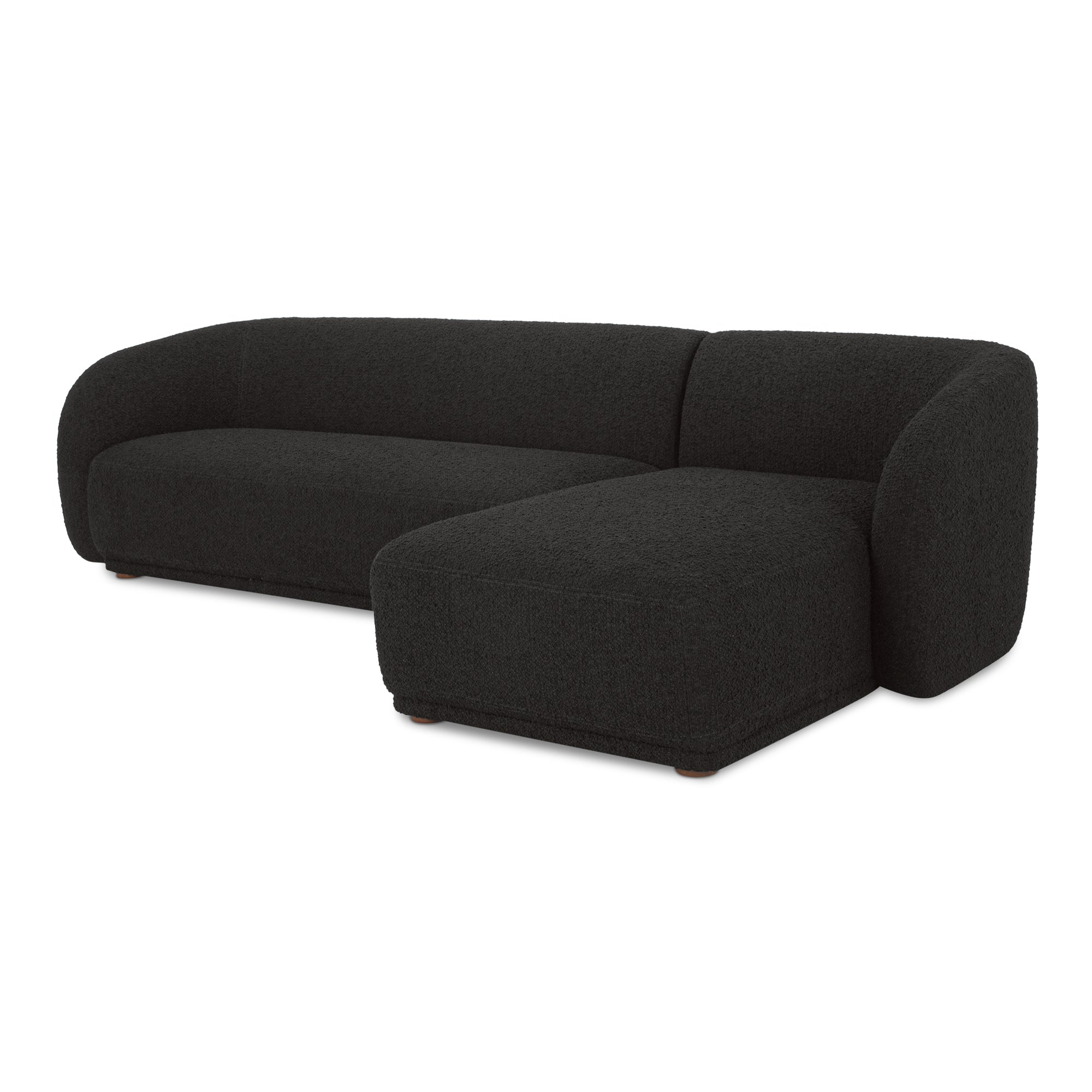 Faye Right Sectional Black Boucle