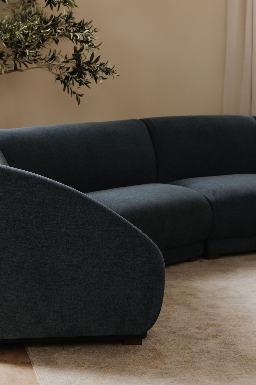 Fraser Left Arm Facing Sofa Deep Blue