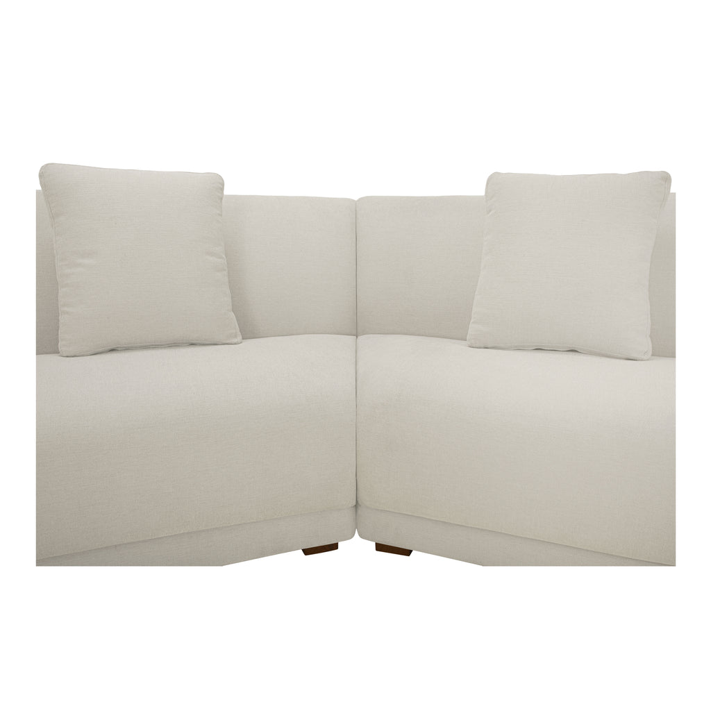 Fraser 3 Piece Modular Sectional with Wedge Slipper Off White
