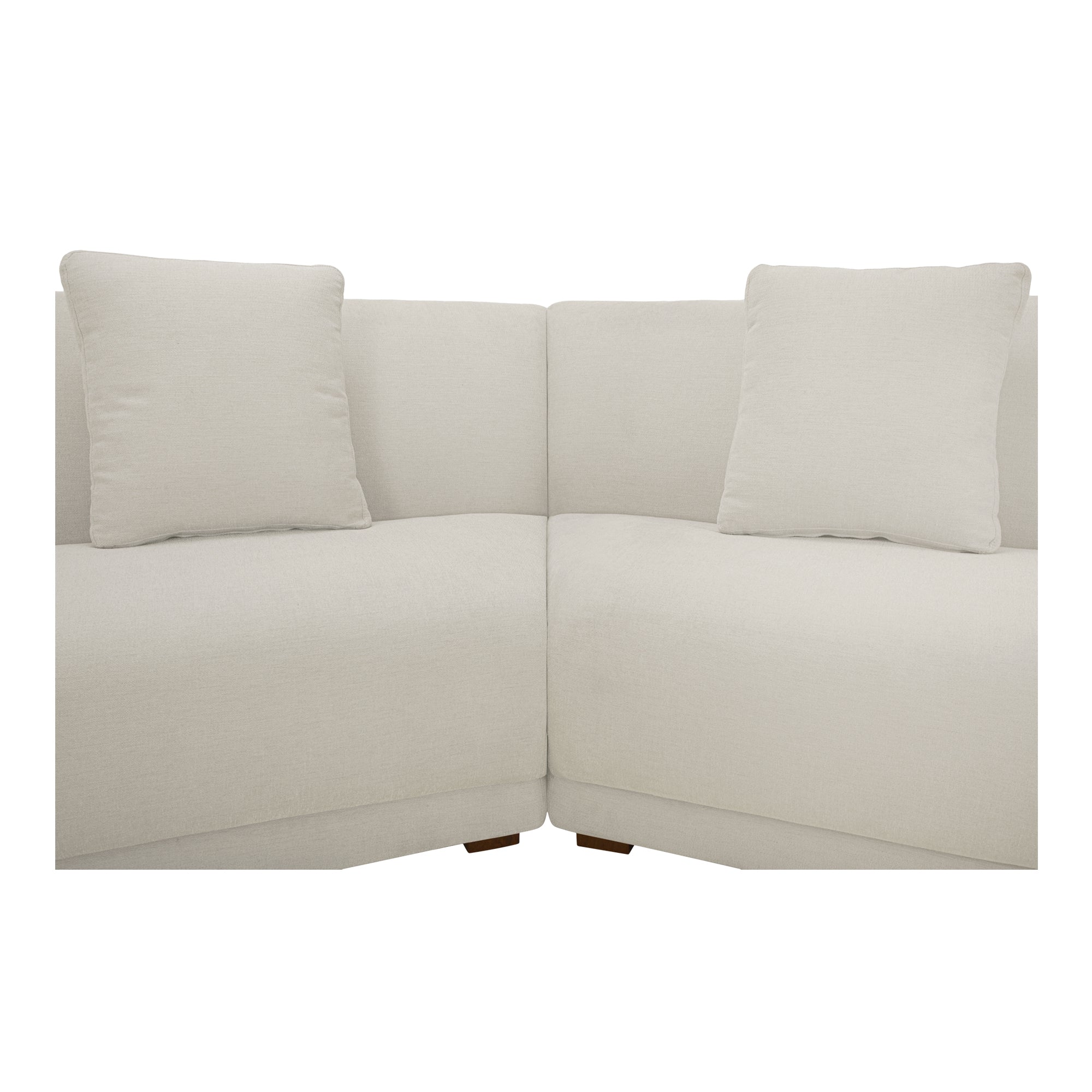 Fraser 3 Piece Modular Sectional with Wedge Slipper Off White