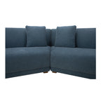Fraser 3 Piece Modular Sectional with Wedge Slipper Deep Blue
