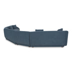 Fraser 5 Piece Modular Sectional Deep Blue
