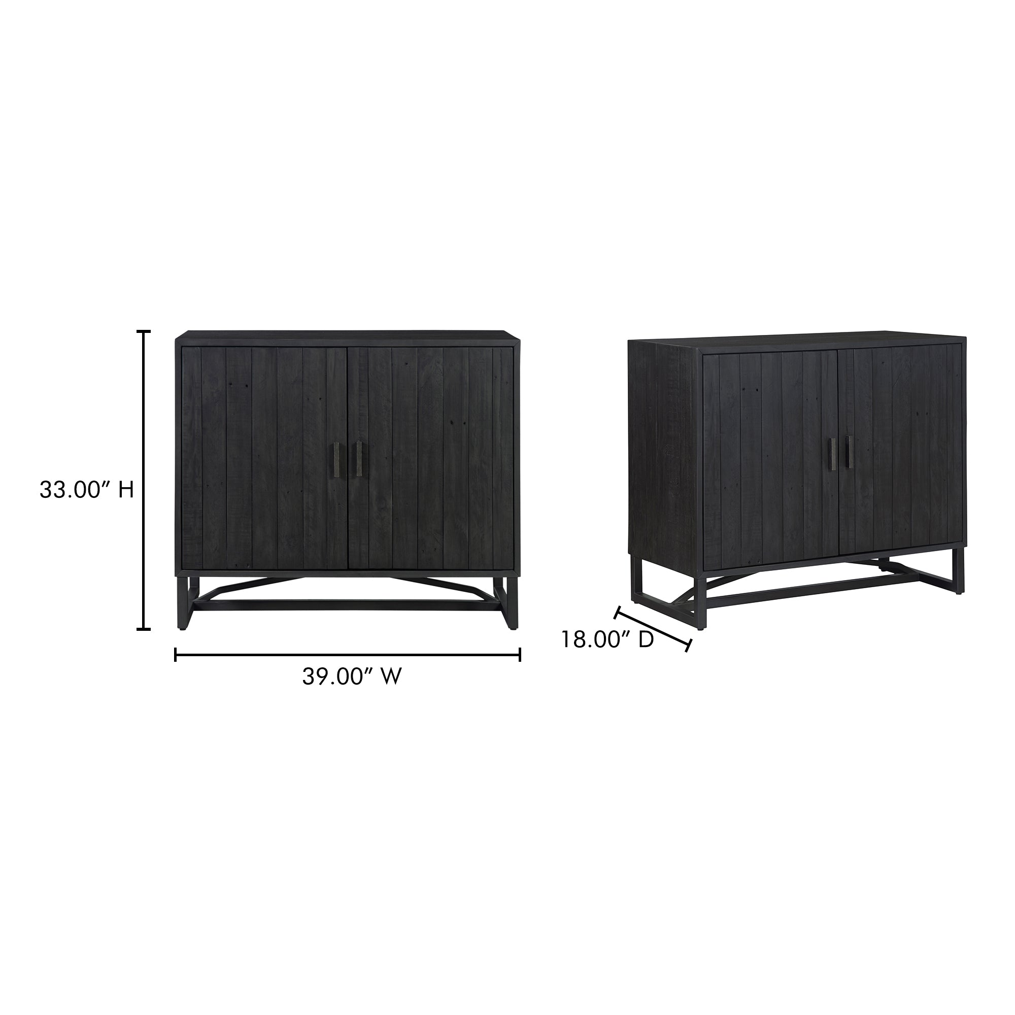Sierra 2 Door Cabinet Black