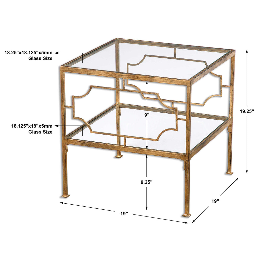 Genell Gold Cube Table