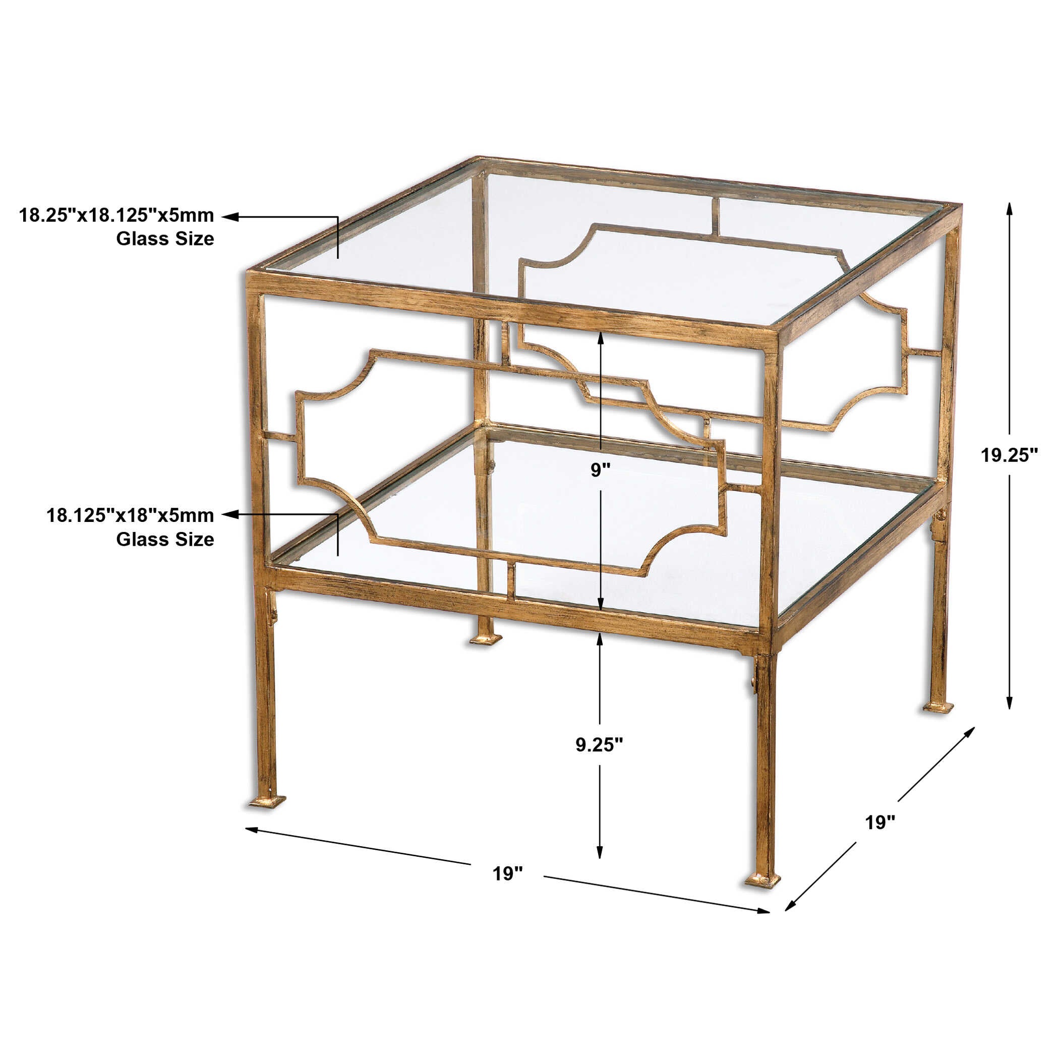 Genell Gold Cube Table