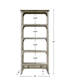 Bridgely Aged White Etagere
