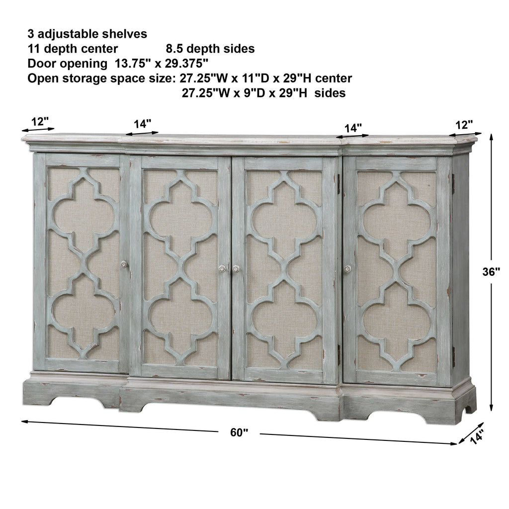 Sophie 4 Door Grey Cabinet