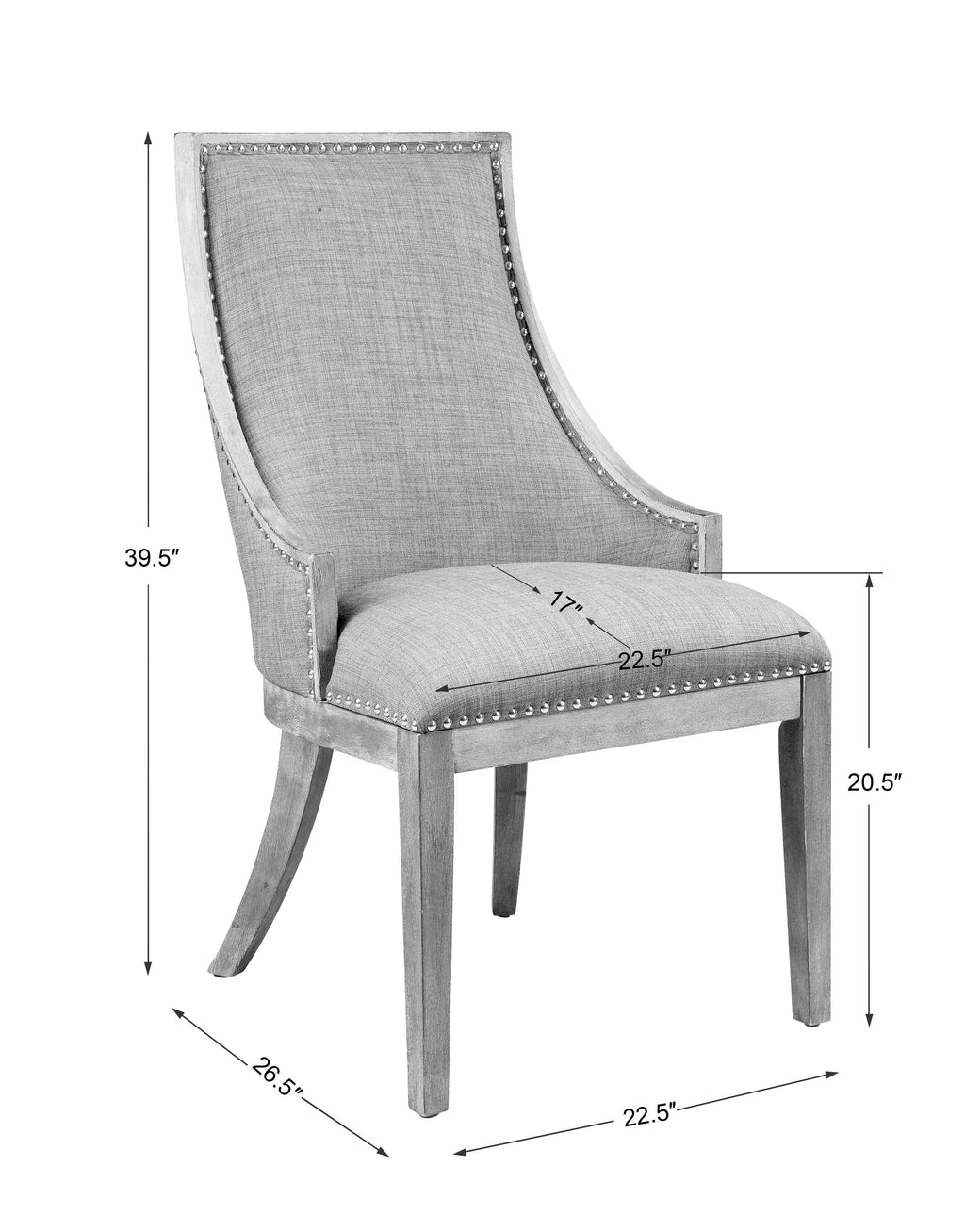 Aidrian Charcoal Gray Accent Chair